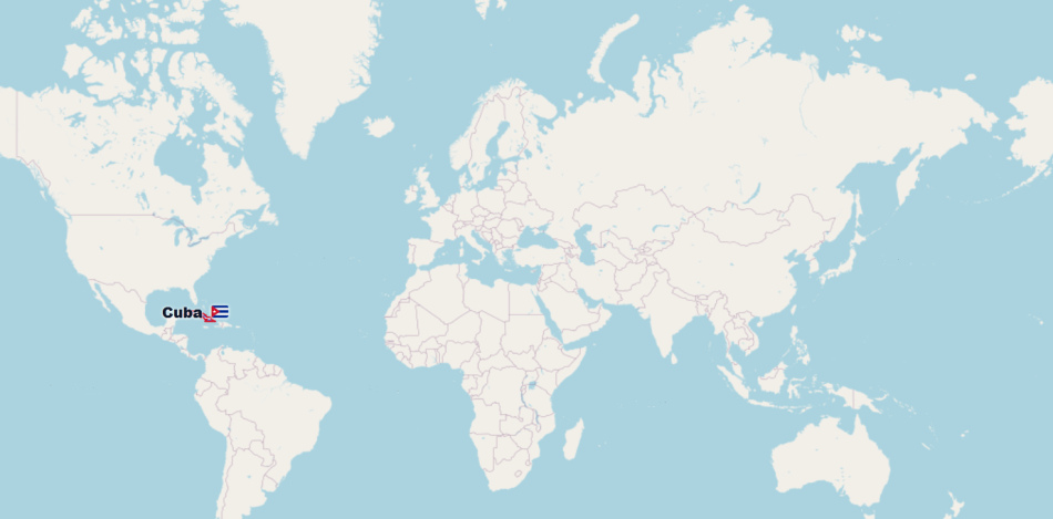 Куба на карте мира